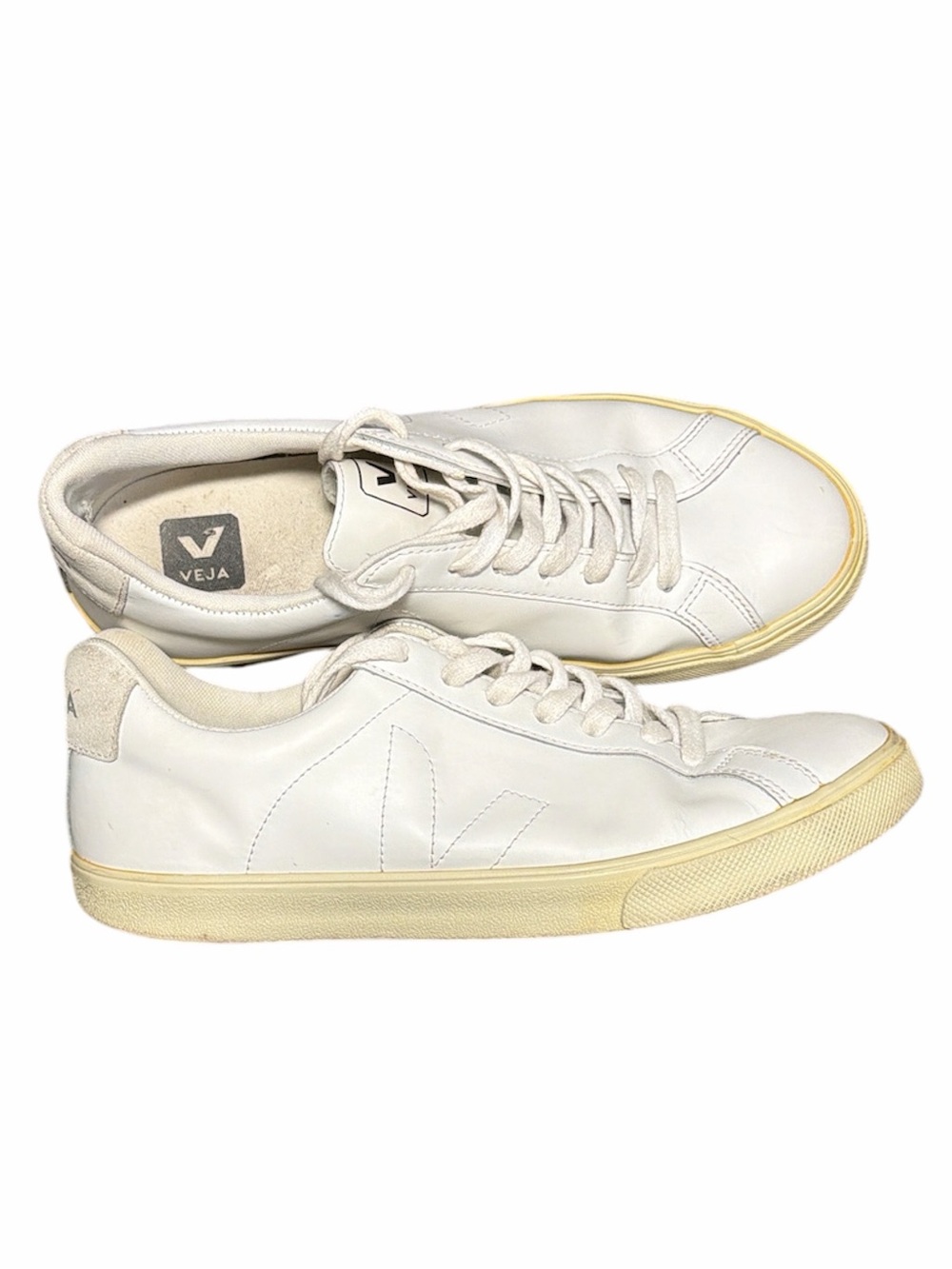 Veja Esplar White Leather Sneakers Size 9